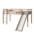 thumbnail image 6 of Leumius Twin Low Loft Bed with Slide, Ladder, Safety Guardrails, Rubber Wood Twin Loft Bed for Boys Girls Natural, 6 of 9