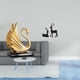 thumbnail image 2 of Elegante conjunto de figuras de resina de cisne y ciervo, colección de esculturas para sala de estar, gabinete, estudio, mesa, decoración del hogar, r, 2 of 8