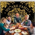 thumbnail image 3 of Family Reunion Backdrop Gold Black We are Family Glitter Family Tree Photography Background Welcome to Our Family Members Gathering Party Decorations Supplies Photo Booth Banner, 3 of 5
