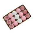 thumbnail image 1 of Adornos de bolas de Navidad, decoraciones colgantes para de Navidad, colgantes de 8cm para patio, corona interior, Festival, cumpleaños, 15 Uds. Conjunto rosa, 1 of 6