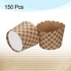 thumbnail image 3 of 150 Piezas de Moldes de Papel para Hornear Pequeños de Kraft Marrón, Forros para Muffins y Cupcakes, Envolturas a Granel con Diseño de Cuadros, 3 of 5