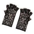 thumbnail image 1 of Boda fiesta encaje flor medio guante fiesta accesorios señora guante disfraz Negro Yuyangstore Accesorio nupcial de los guantes del cordón, 1 of 8