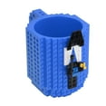 thumbnail image 3 of Taza de café con bloques de construcción, divertida y novedosa, sin BPA, para niños, color azul, 3 of 14