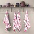 thumbnail image 5 of Dreamtimes Soft Absorbent Reusable Kitchen Towels, Set of 4|28x18 in, Pink Magnolia Flowers Dining Kitchen Living Room Tea Towels Dish Towels Decorative Towels, 5 of 7