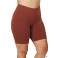 thumbnail image 5 of 2 Packs of Zenana Womens & Plus Soft Cotton Stretch Mid Thigh Length Fitness Sport Biker Shorts, 5 of 5