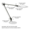 thumbnail image 6 of Lavish Home Adjustable Swing Arm LED Desk Lamp for Home Office (White), 6 of 8