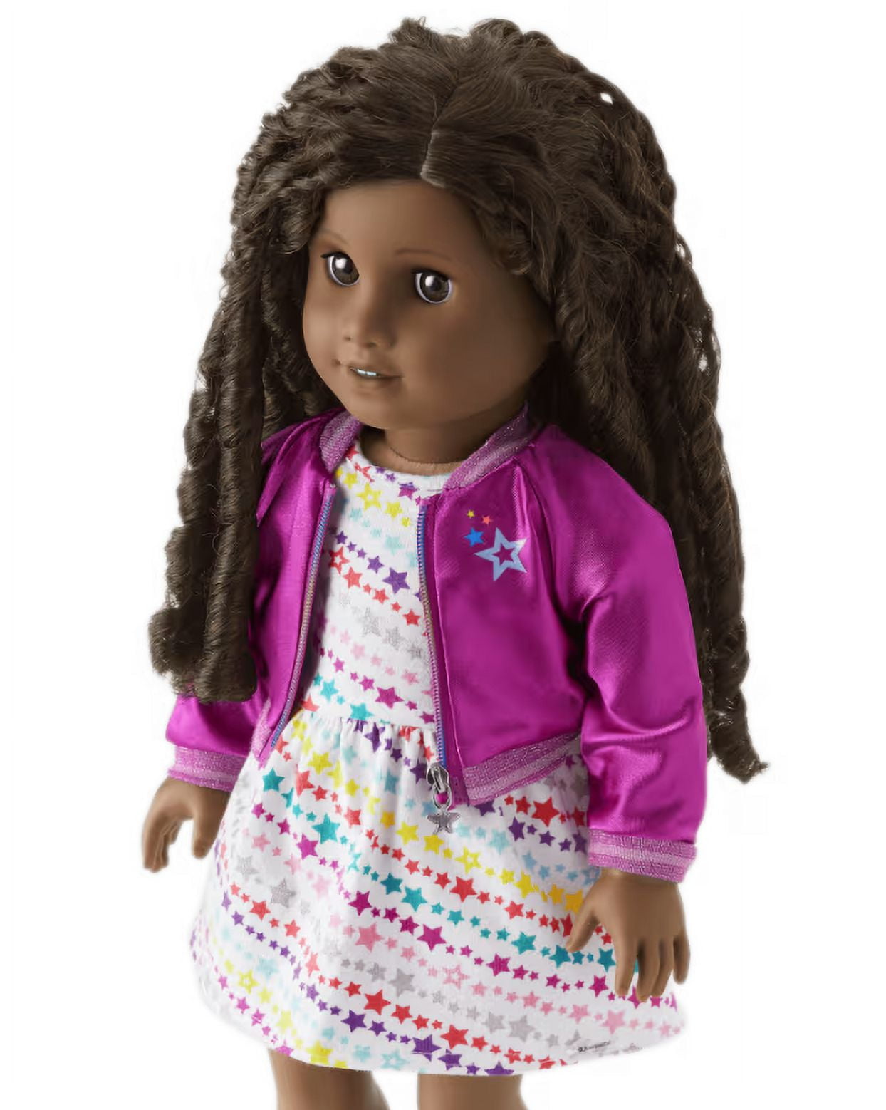 American Girl Truly Me 18 inch Doll 67 Brown Eyes Deep Skin Curly Hair
