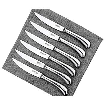 Steak Knives Set of 6 - Premium Stainless Steel ...