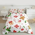 thumbnail image 2 of Manfei Merry Christmas Bedding Comforter Set,Kawaii Gingerbread Man Twin Comforter Sets,Xmas Santa Claus Bedding Set For Teens,Ultra Soft Home Decor Reversible,2-Piece, 2 of 8