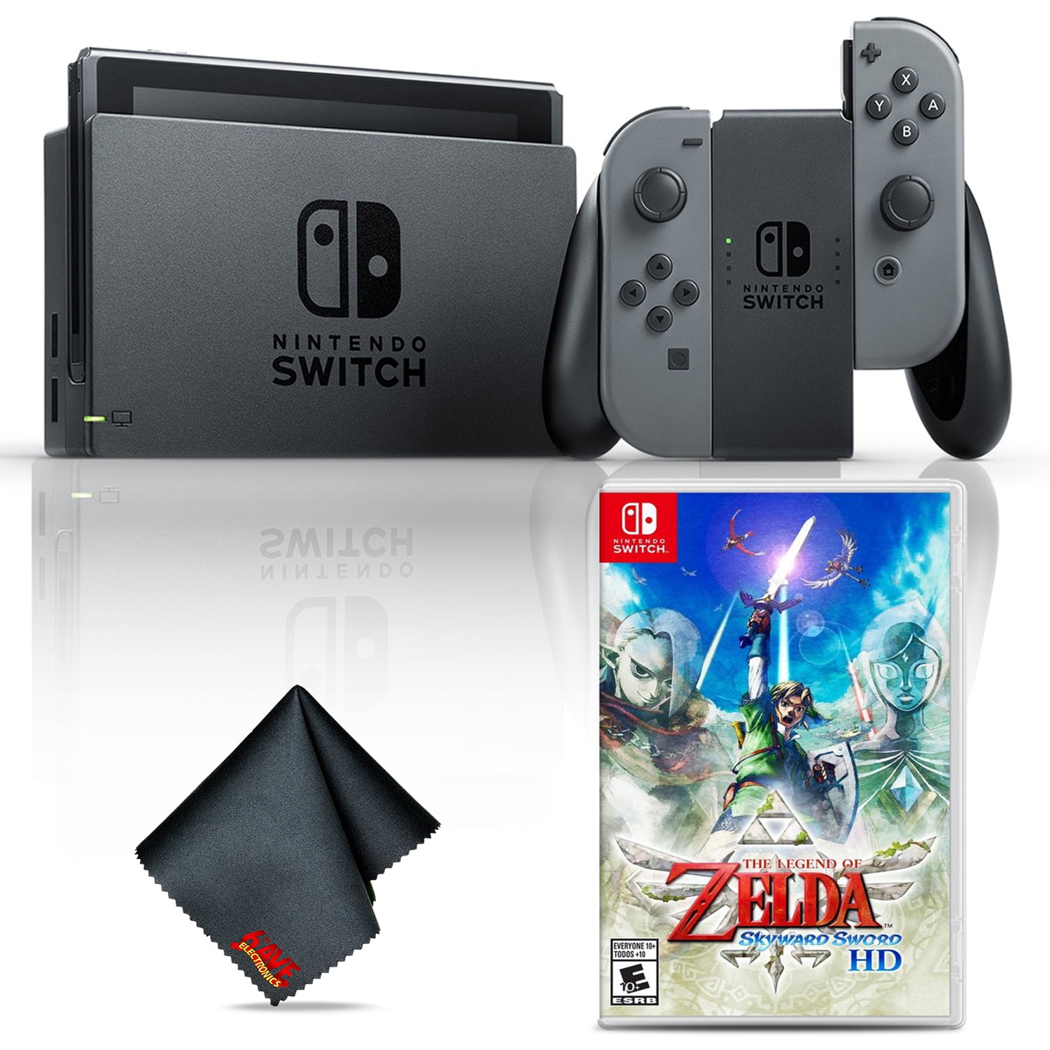 Nintendo Switch (Gray) Gaming Console with Legend of Zelda Skyward Sword HD  - Walmart.com