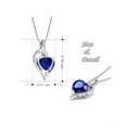 thumbnail image 2 of MABELLA 925 Sterling Silver Simulated Blue Sapphire Heart Cut Pendant Necklace, Birthday Gifts for Women, 2 of 7