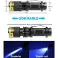 thumbnail image 2 of UV 365nm Light Wood's lamp Blacklight Ultraviolet Flashlight LED Portable Mini Handheld Torch Detector for Dog Urine Pet Stains 370nm Anti-counterfeiting Identification, Resin Curing, 2 of 10