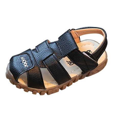 

dmqupv 7t Shoes Girls Summer Kids Baby Fashion Casual Boys Shoes Sneaker Sandals Children Link Glitter Sneakers Girls Black 2.5 Years