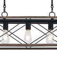 thumbnail image 5 of ACROMA Kiro 7-light Farmhouse 48In Linear Chandelier Industrial Rectangle Dining Lighting with UL certified Weathered Walnut, 5 of 5