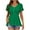 Green, variant on Fesfesfes Tops for Women Casual Spring Women Summer Fashion Solid Regular V Neck Women Short Sleeves Top Blouse Work Out Tops 8(L)