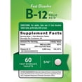 thumbnail image 2 of Suplemento de vitamina B-12 de Nature's Truth de 2500 mcg con ácido fólico, 2 of 4