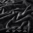thumbnail image 5 of IR Imperial Rooms Fleece Bed Throw Blanket, Plush, Travel and Couch Fuzzy, Cozy Washable Ultrasoft Throw Size Black, 5 of 7