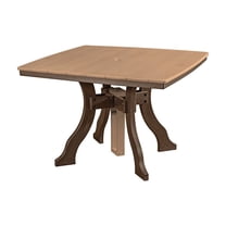 Square Dining Table - UV & Water Proof - Outdoor Patio Table with Umbrella Hole - Durable Plastic