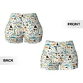 thumbnail image 5 of Vsdgher Cartoon Dinosaur print Workout Shorts for Women Seamless Soft Smooth Gym Yoga Scrunch Active Exercise Fitness Shorts, 5 of 8