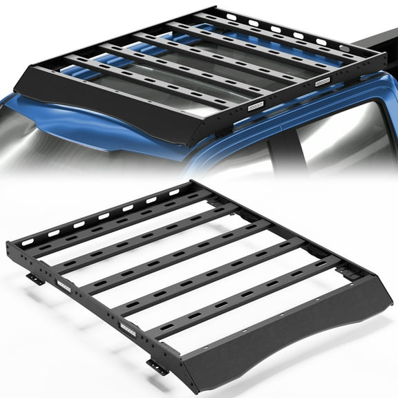 POFENZE For 2023 2024 2025 Ford F250/F350/F450 Roof Rack Overlanding Car Roof Cargo Carrier with Lights