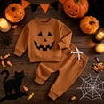 thumbnail image 2 of mgoYE Toddler Baby Boy Fall Winter Clothes Crewneck Sweatshirt Long Sleeve Shirt and Pants Boys Outfits, 2 of 9