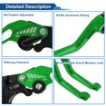 thumbnail image 4 of Palancas de freno y embrague cortas únicas para Suzuki GSX8S 2023-2025, palanca de freno ajustable en 6 posiciones, aleación de aluminio verde, 1 par, 4 of 7
