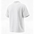 thumbnail image 7 of JTSRKL Mens Linen Short Sleeve Shirts Zip Collared Solid Lightweight Breathable Casual Tees Summer Business Vintage Relaxed Fit Tops White S, 7 of 7