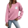 thumbnail image 1 of VBARHMQRT Chandail Blanc pour Femmes Automne et Hiver Chandails Imprimés, 1 of 3