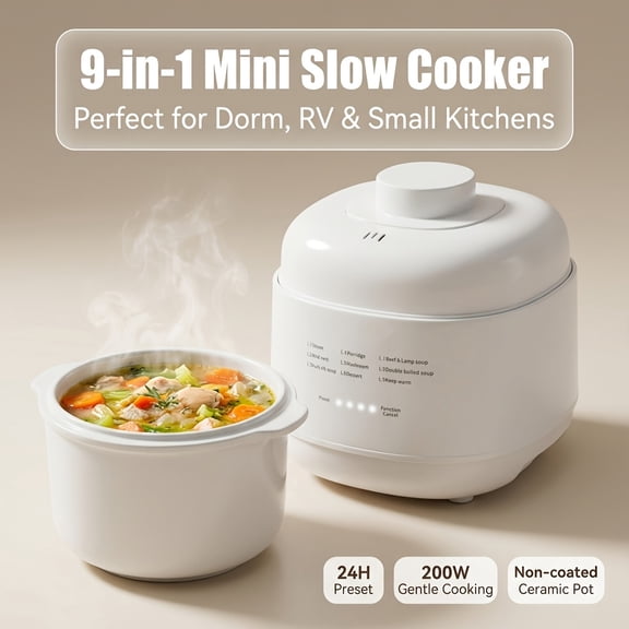 TAZTIR Electric Rice Cooker, White - Automatic Shut-Off