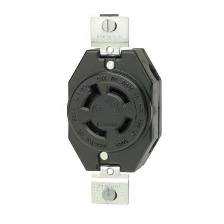 Leviton 20A 125V/250V Black Industrial Grade L14-20R Locking Outlet Receptacle