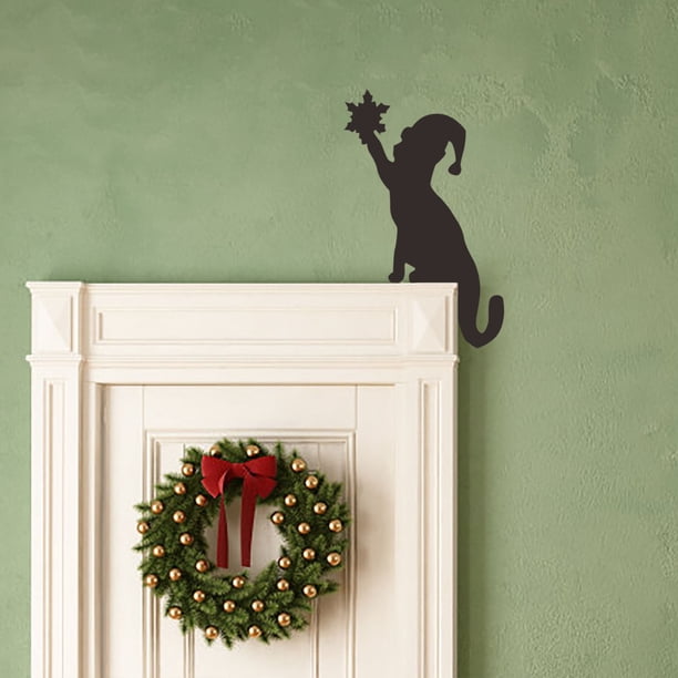 Adornos navideños, adornos navideños, regalos navideños, decoración de esquinas de puertas de Halloween, exquisitos adornos de madera, diseño de esquinas de puertas.