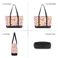thumbnail image 6 of FORMRS Canvas Laptop Tote Bag for Women with 15.6" Computer Compartments Shoulder Handbag, Beige Stars, 6 of 7