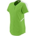 thumbnail image 2 of Augusta XS Ladies Closer Jersey Lime/White 1654, 2 of 2