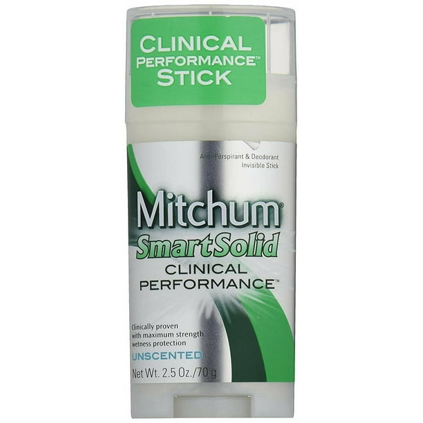 Mitchum Smart Solid AntiPerspirant Deodorant Unscented 2.50 oz (Pack