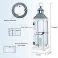thumbnail image 4 of 2PCS Wooden Candle Hurricane Luxury Lanterns With Led Candle ， For Table Top,Wall Hanging, Or Garden Display, Indoor & Outdoor Use, Extra Large，White，Indoor & Outdoor Use, 4 of 7