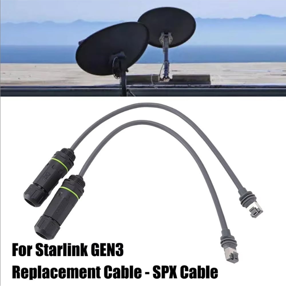 Starlink Cable For Starlink Ethernet Adapter SPX Cable RJ45 Connector，StarLink Gen3 Replacement Cable High-speed Data Transmission Wear Resistant Plug Accessories