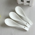 thumbnail image 6 of Soup Spoons Set of 10, Ceramic Soup Spoon, Asian Soup Spoons, White Japanese Spoon Large for Ramen Pho Wonton Dumpling Miso, Deep Oval Hook Design, 6 of 9