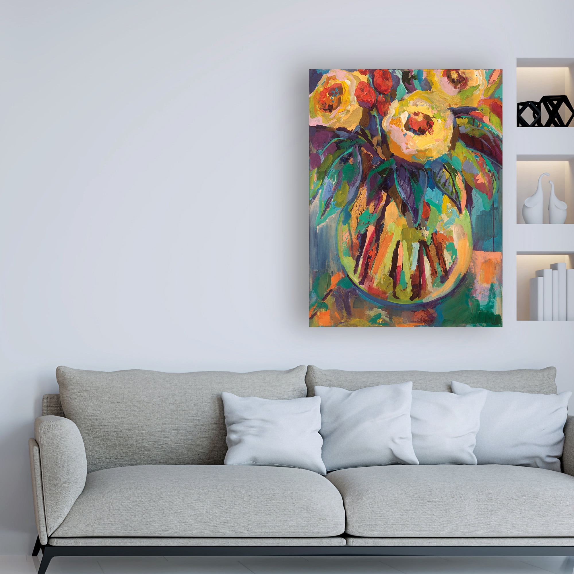 Trademark Fine Art 'Round Vase' Canvas Art by Jeanette Vertentes
