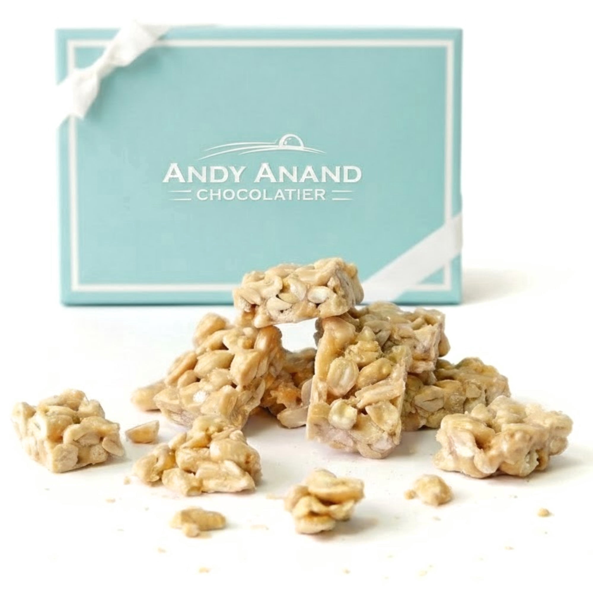 Andy Anand Sugar-Free Peanut Brittle No Added Sugar Gluten-Free Keto Friendly Handmade Peanut Candy 7 oz
