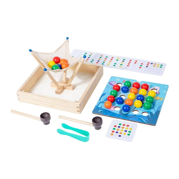 Juego de de clip de madera Juego de de tablero Montessori para interacción de juego de rol de actividad