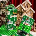 thumbnail image 2 of Dog Christmas Wrapping Paper Roll, Green Wrapping Paper, Reversible Elegant Skiing Puppy and Polka Dot Design Kid Christmas Gift Wrap Paper for Winter Holiday, Dog Lover (17 Inch X 33 Feet), 2 of 13