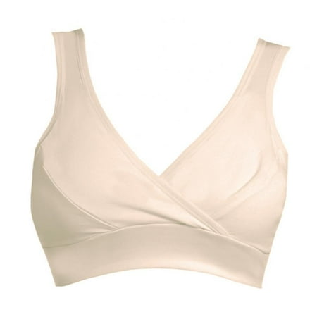 

Wuffmeow Breastfeeding Bra Wrap Front Nursing Bra Maternity Bra Women Sleeping Bralette