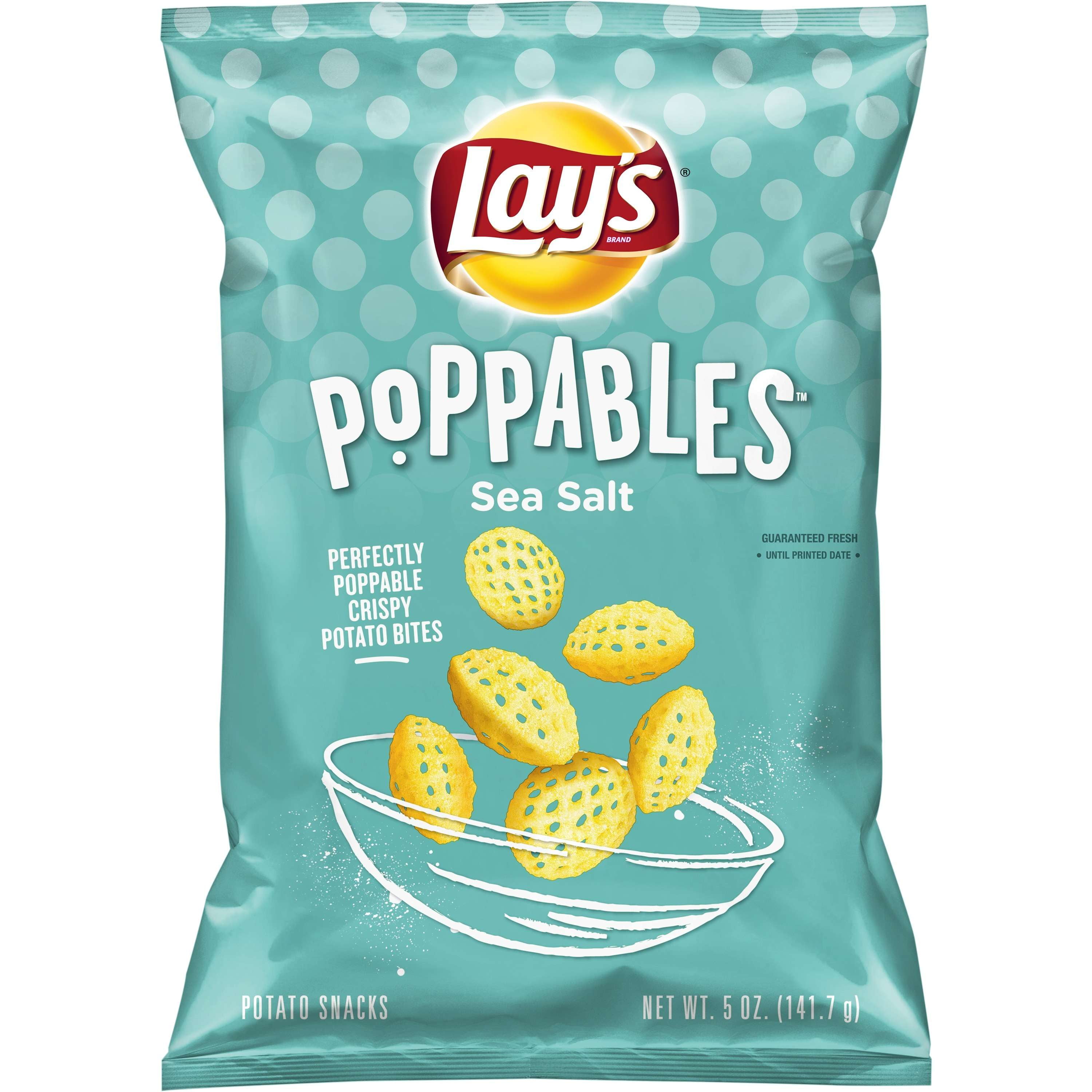 Lay's Poppables Sea Salt Potato Snacks, 5 oz Bag
