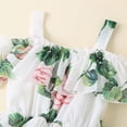 thumbnail image 6 of Toddler & Baby Girls Summer Off Shoulder Tutu Princess Dress Chiffon Flowy Beachwear Sundress, 6 of 7