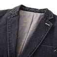 thumbnail image 3 of Chaqueta de hombre delgada, para jóvenes y de mediana edad, elegante, ajustada, para primavera y otoño, chaqueta vaquera informal de negocios., 3 of 5