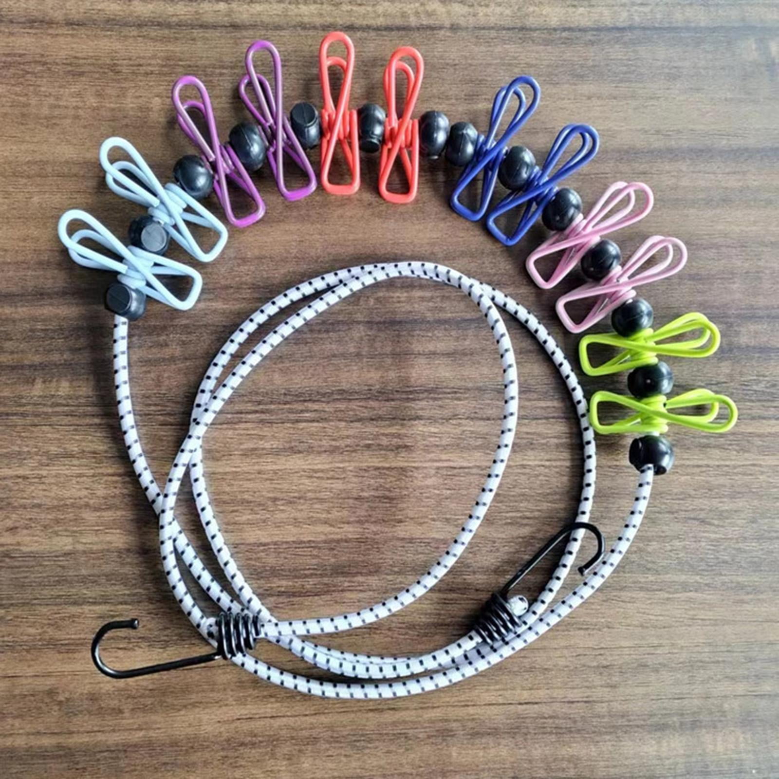 hengtong Elastic Travel Clothesline, Clothesline for, Retractable Elastic Clothesline for Colorful