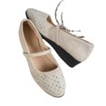 thumbnail image 5 of YOUYEDIAN Mary Jane Shoes Women Fashion Wedge Heel Slip On Versatile Rhinestone Deco Round Toe Comfy Shoes Casual One Strap Outdoor Walking Dress Shoes, 5 of 5