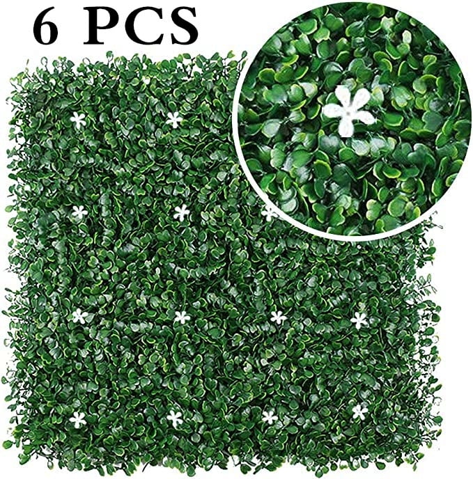 6 Artificial 17" Boxwood Wreath In Outdoor Grass Hedge Wall Patio Plant Decor 