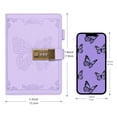 thumbnail image 2 of Diary Billtigif con candado, diario para mujeres y niñas (morado claro), 2 of 8