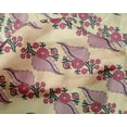 thumbnail image 4 of oneOone Silk Tabby Fabric Leaves Block Printed Fabric 1 Yard 42 Inch Wide, 4 of 4